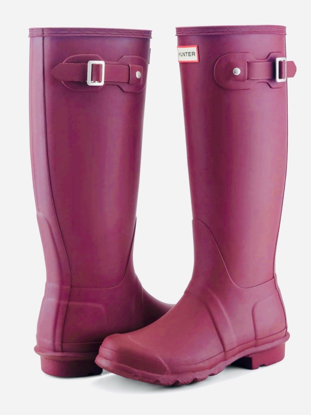 HUNTER Original Tall Waterproof Rain Boot, burgandy
